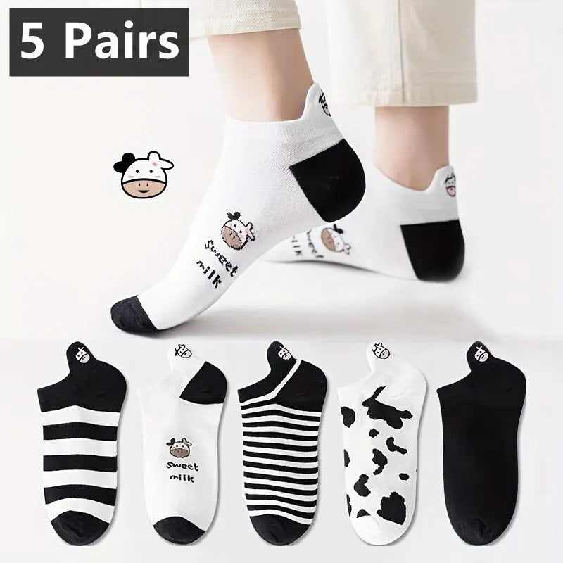 Womens Socks Lovely Cow Pattern