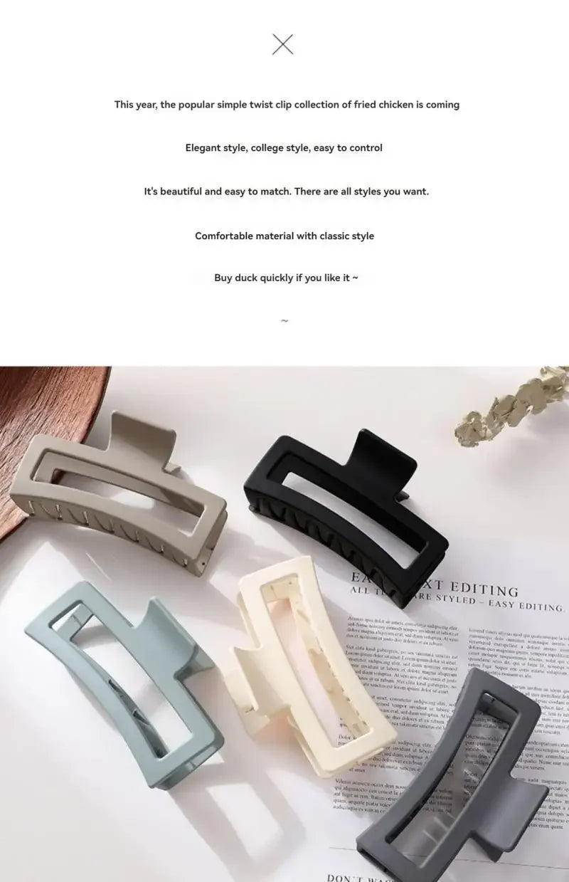 4pcs Hair Claw Simple Style
