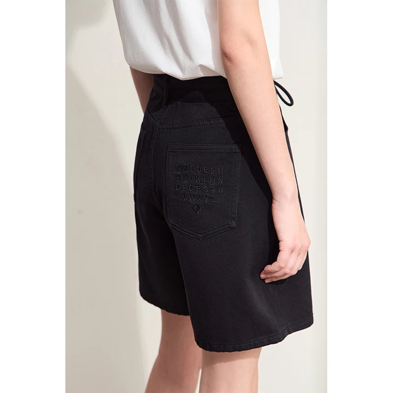 Minimalism Women Denim Shorts