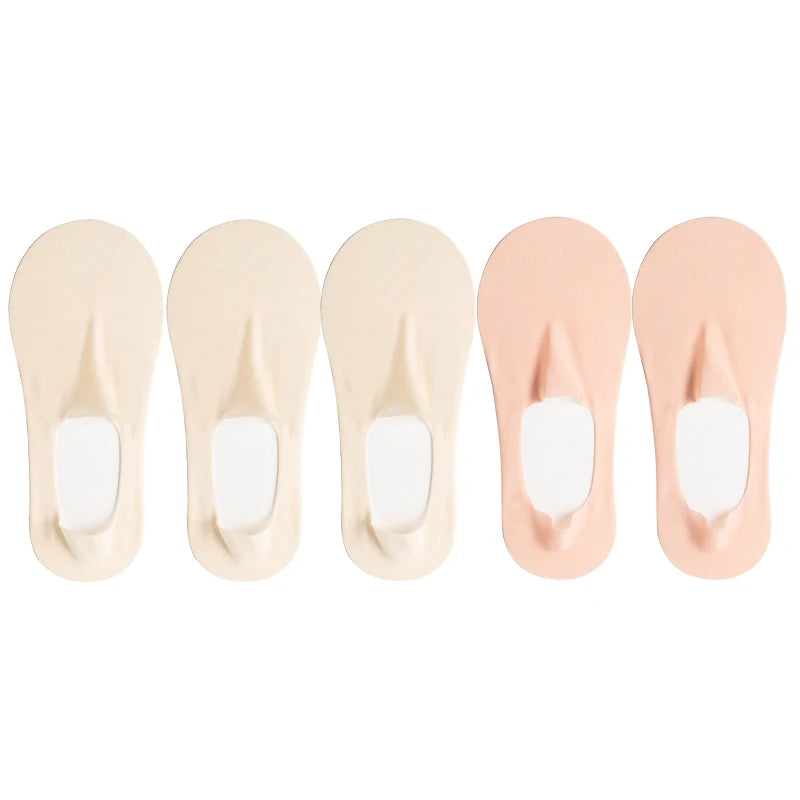 Ice Silk Solid Boat Socks
