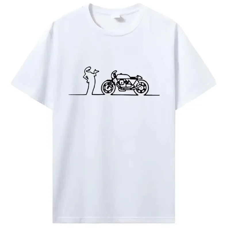 Men Women Moto Guzzi Linea Guzzisti Nomads T Shirt