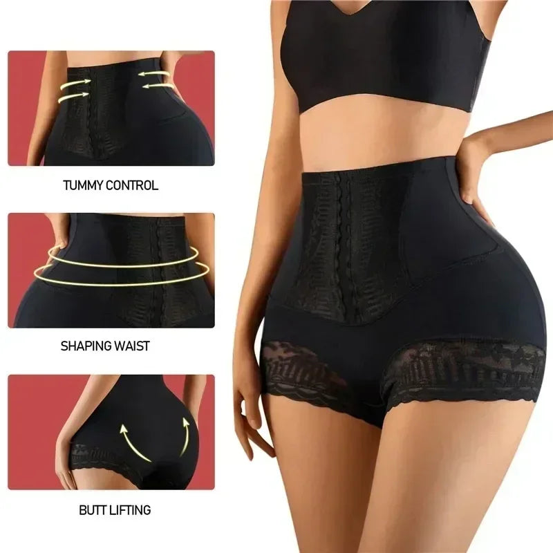 High Waist Flat Belly Shorts Butt Lifter