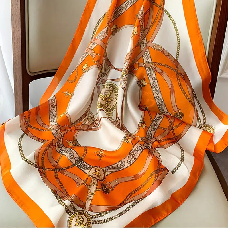 70cm Silk Feeling Square Scarf