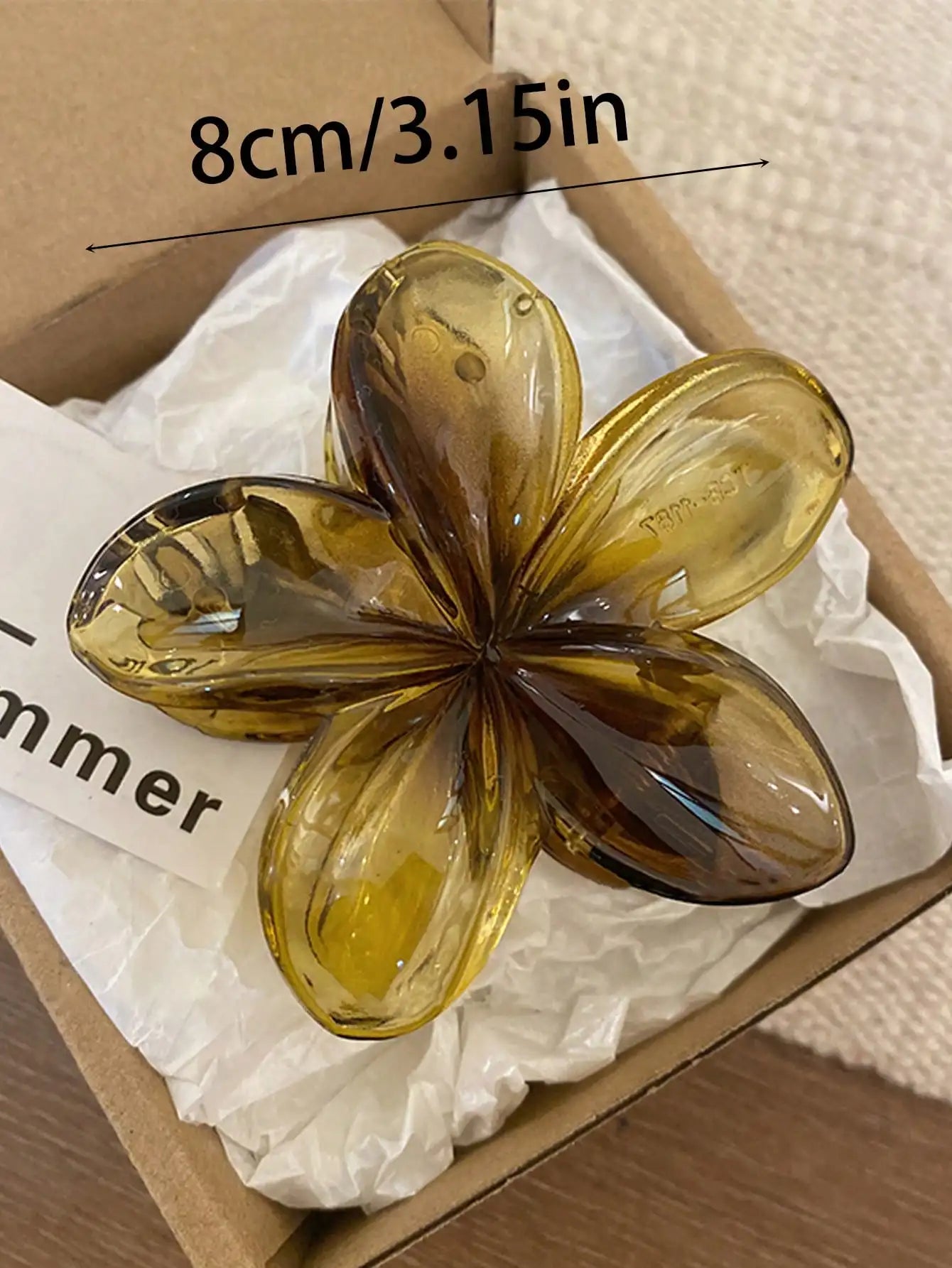 Brown Beige Lightweight Plastic Hair Clips