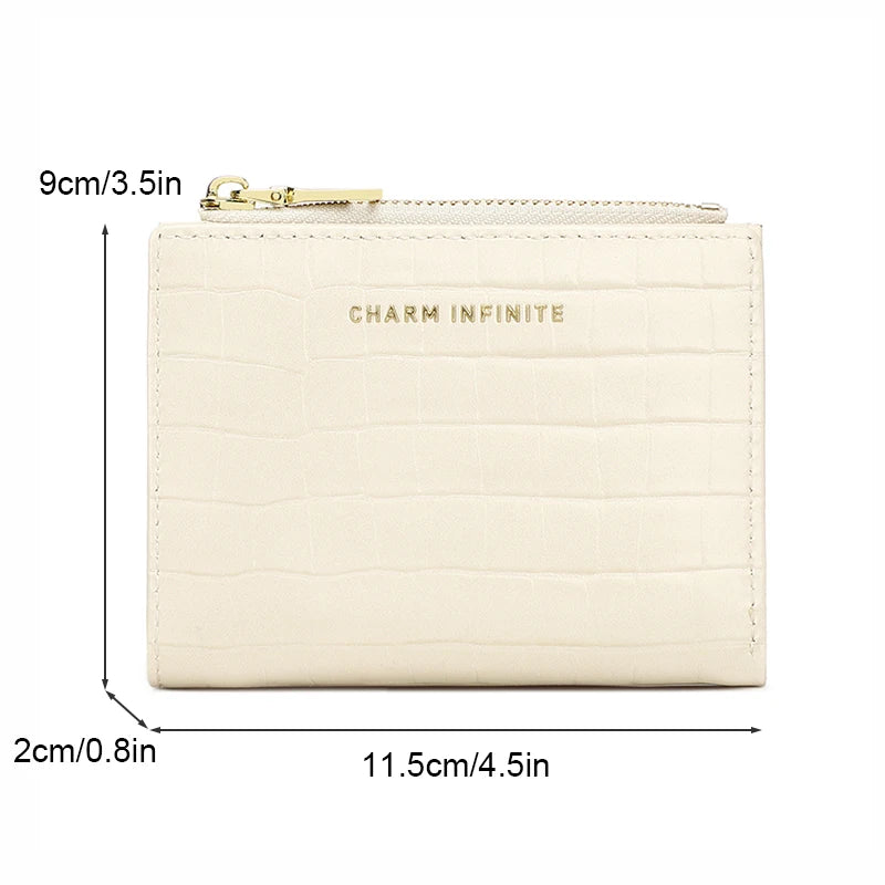 women's short wallet crocodile soft skin purse