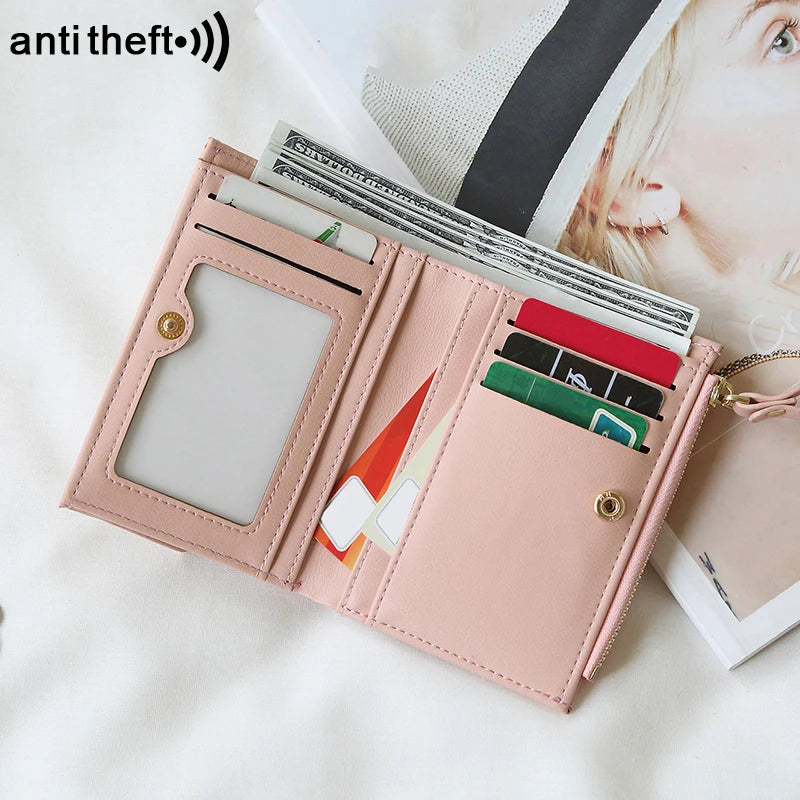 Anti-Theft Short Card Bag for Women