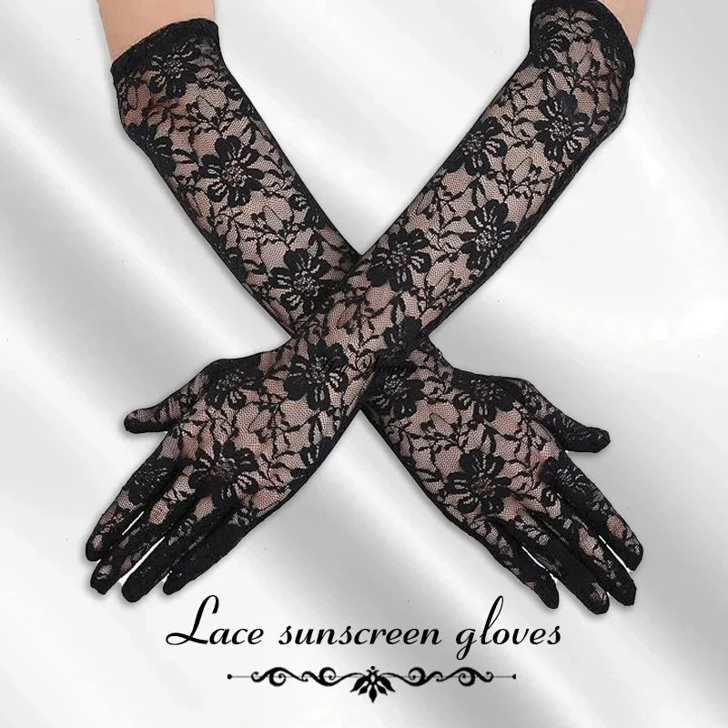 Elastic Passion Lolita Gothic Fingerless Retro Gloves