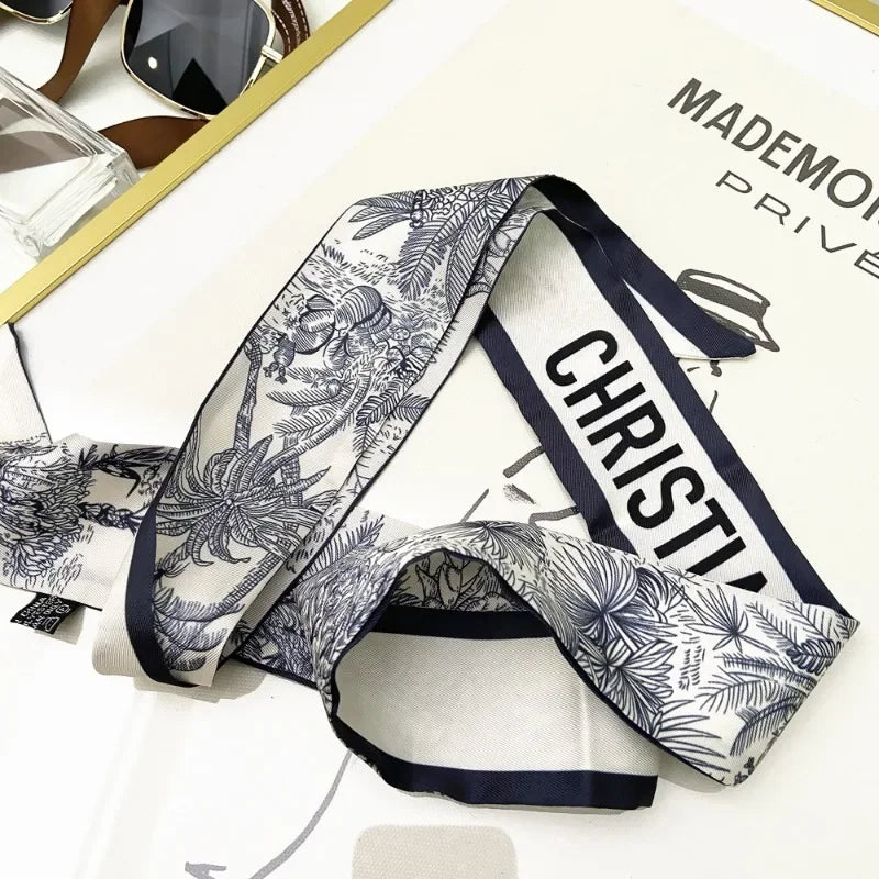 Spring Luxry Design Women Silk Ribbon Scarf