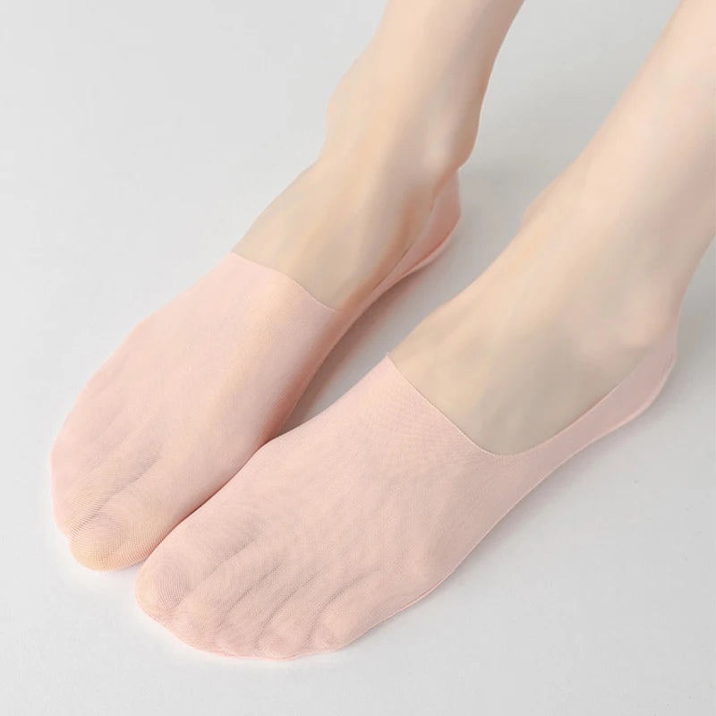 Ice Silk Solid Boat Socks