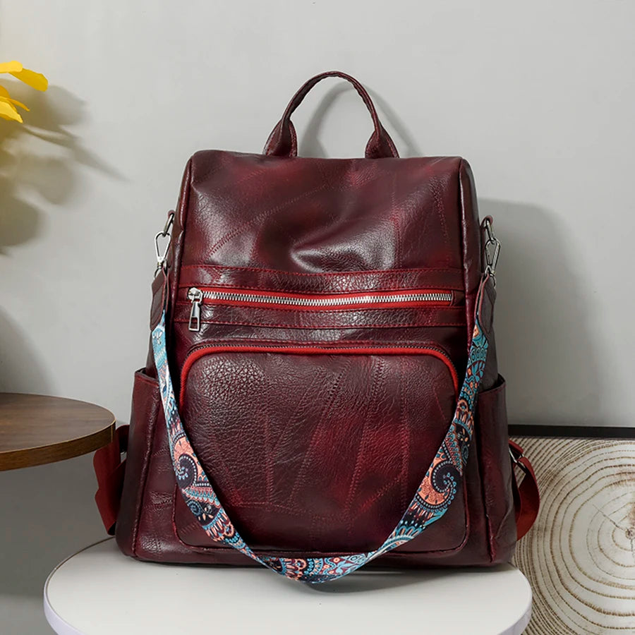 3-in-1 Women Backpacks Vintage Female Shoulder Bags