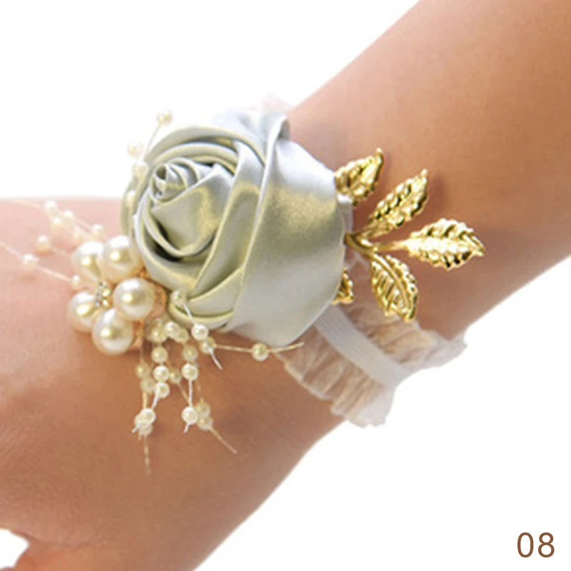 Bridesmaid Faux Rose Bracelet