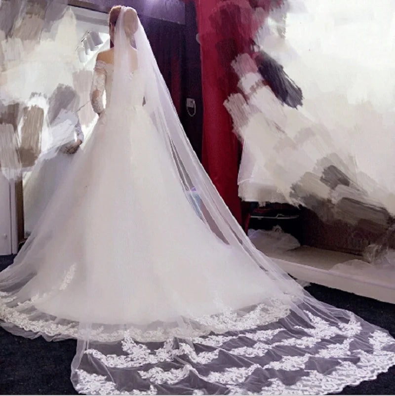 Women One-layer 3 Meters Wedding Veil