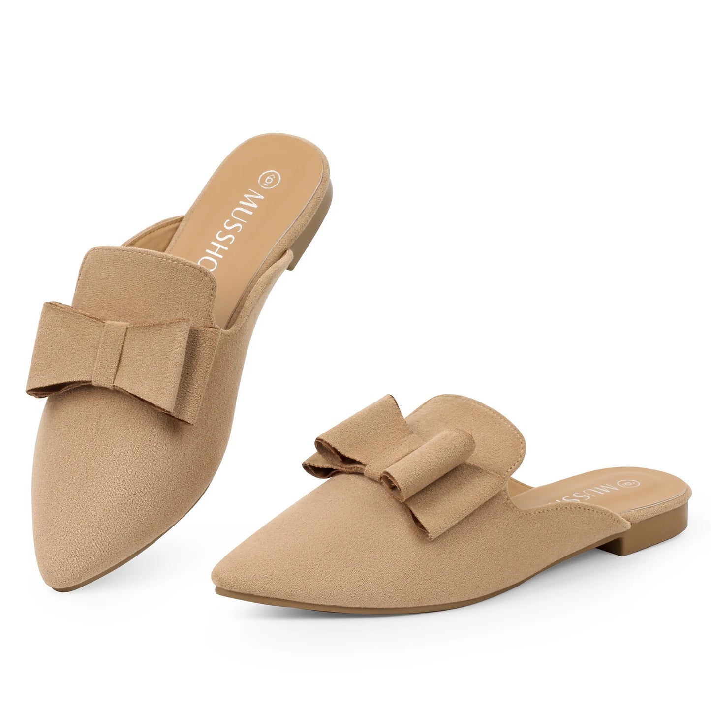 Suede Leather Slip-On Mules shoes