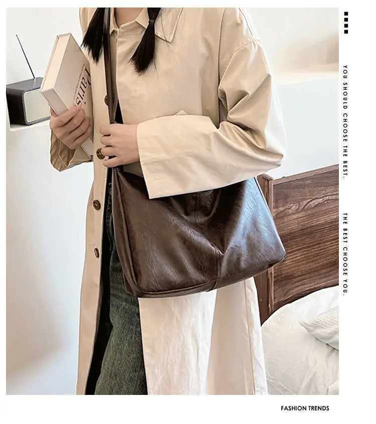 Leather Commuter Fashion Vintage Casual Tote Bag