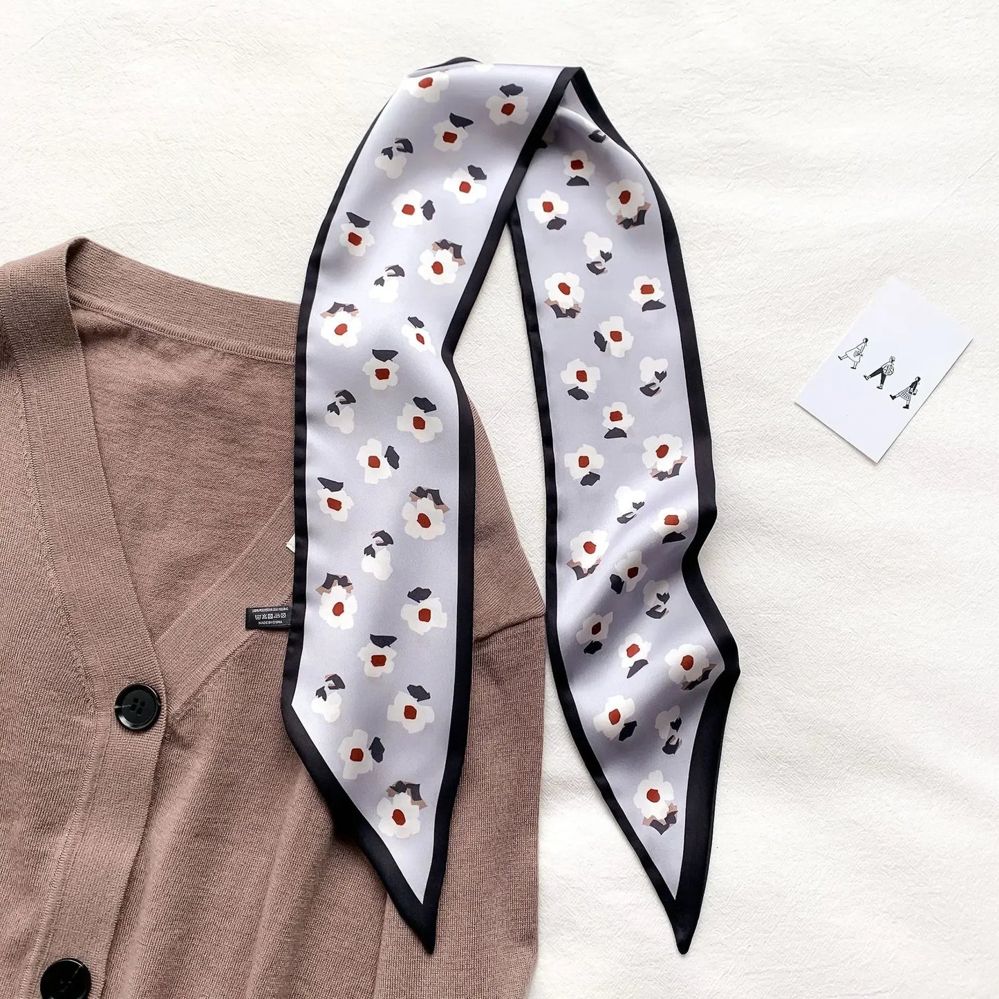 Fashion Print Hair Ribbon Scarf