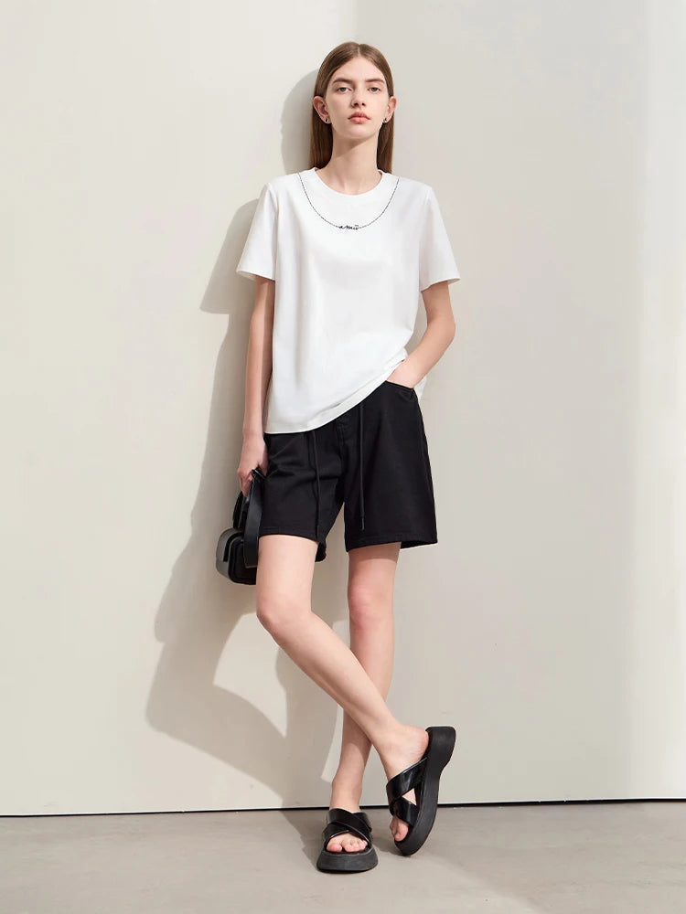 Minimalism Women Denim Shorts