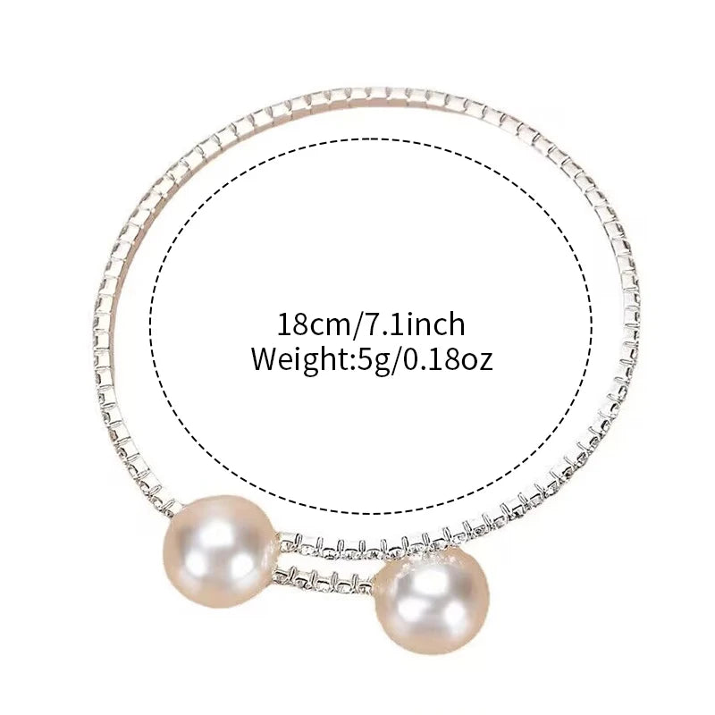 Pearl Diamond Bracelet Set (Without Box)