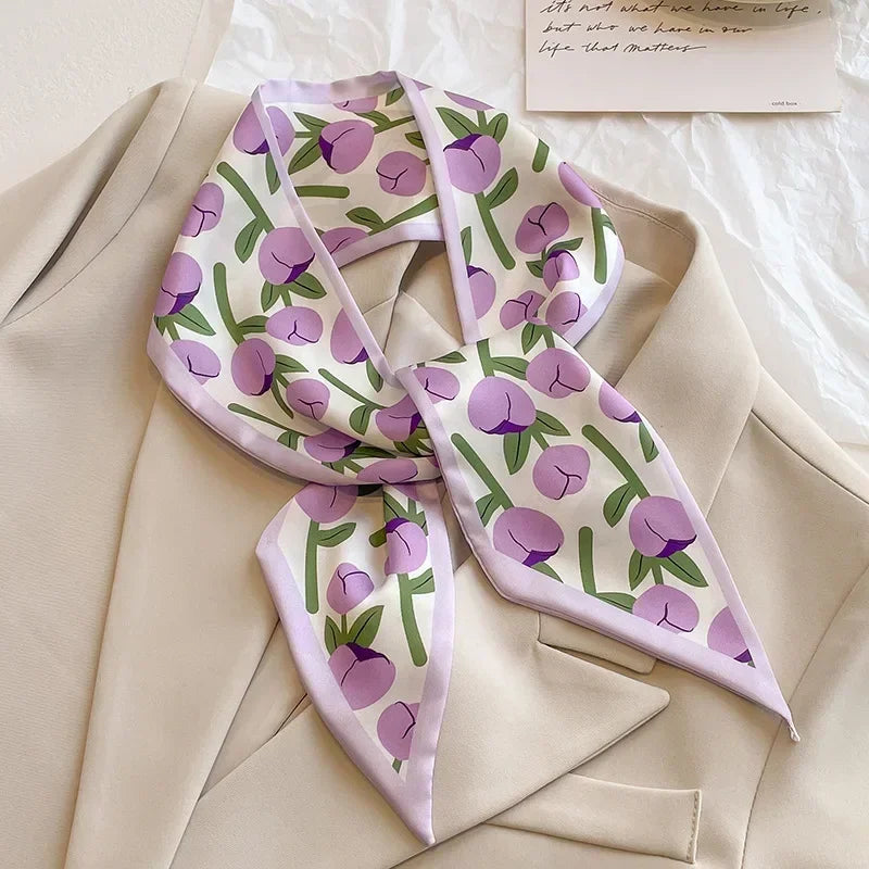 Fashion Print Hair Ribbon Scarf