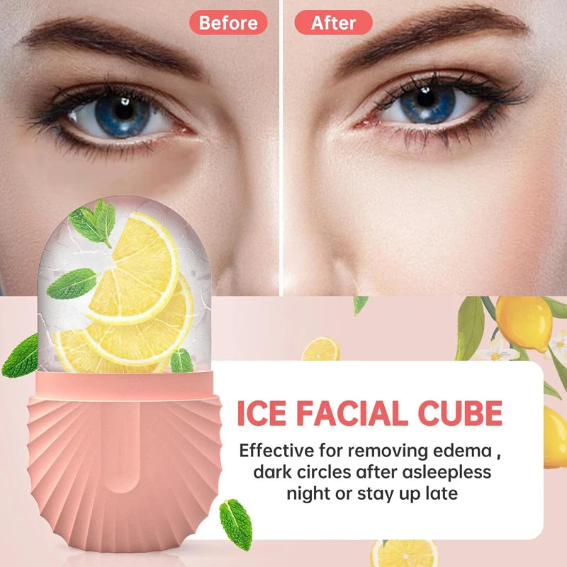 Ice Face Roller Ice Cube Beauty Massage Silicone