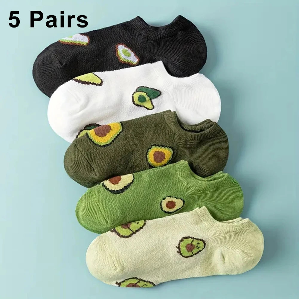 Avocado Crew Ankle Socks