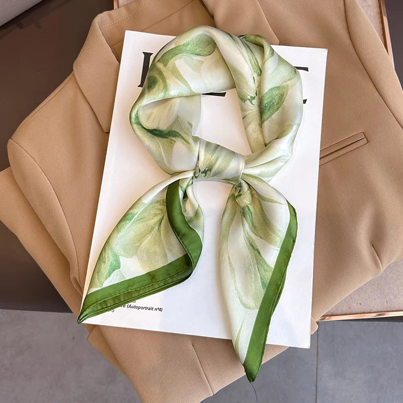 70X70cmPrinted Women's Scarf Pashmina Silk Scarf