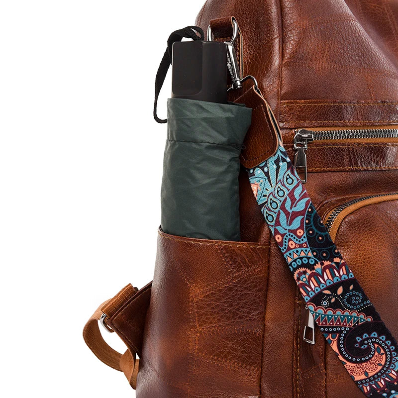 3-in-1 Women Backpacks Vintage Female Shoulder Bags