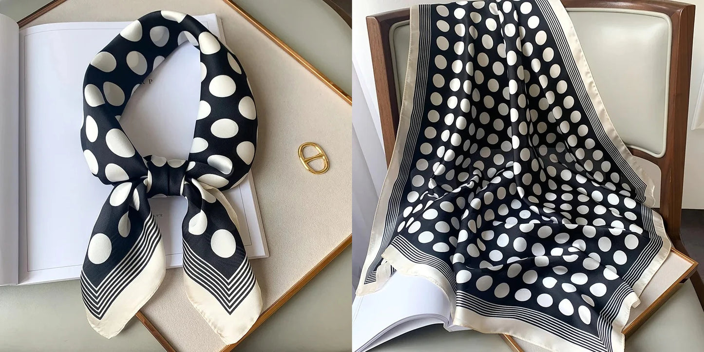 Floral Print Silk Square Scarf