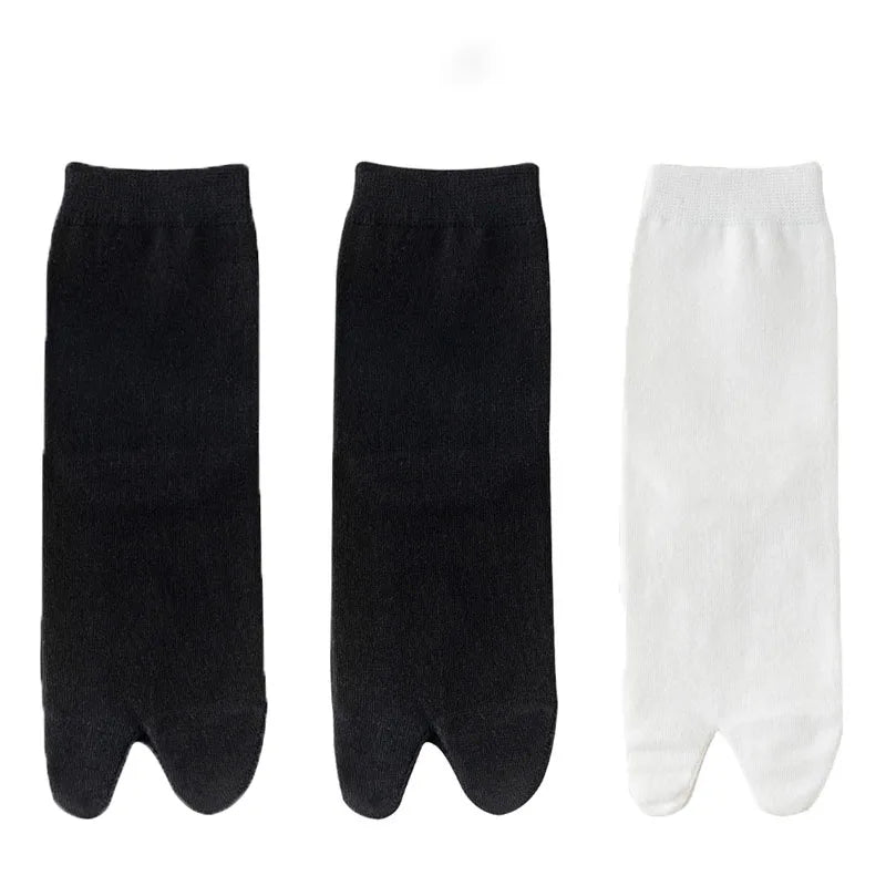 Japanese Men And Women's Summer Fiber Double Fingered Socks