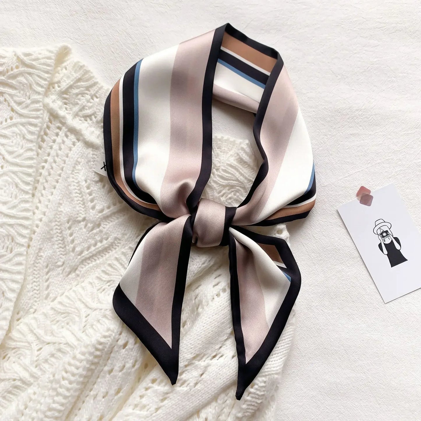 Fashion Print Hair Ribbon Scarf