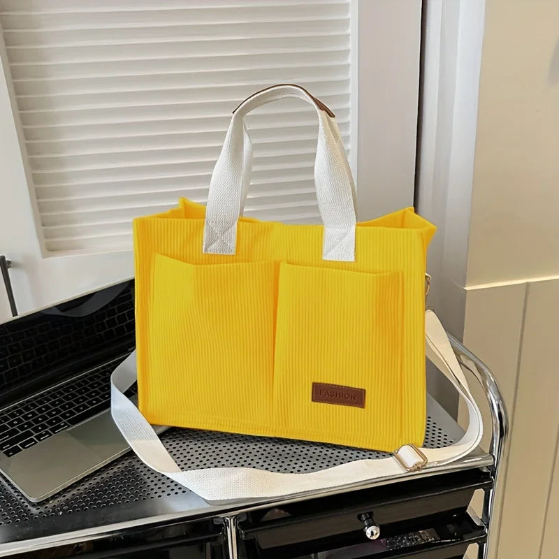 Women's Corduroy Tote Bag