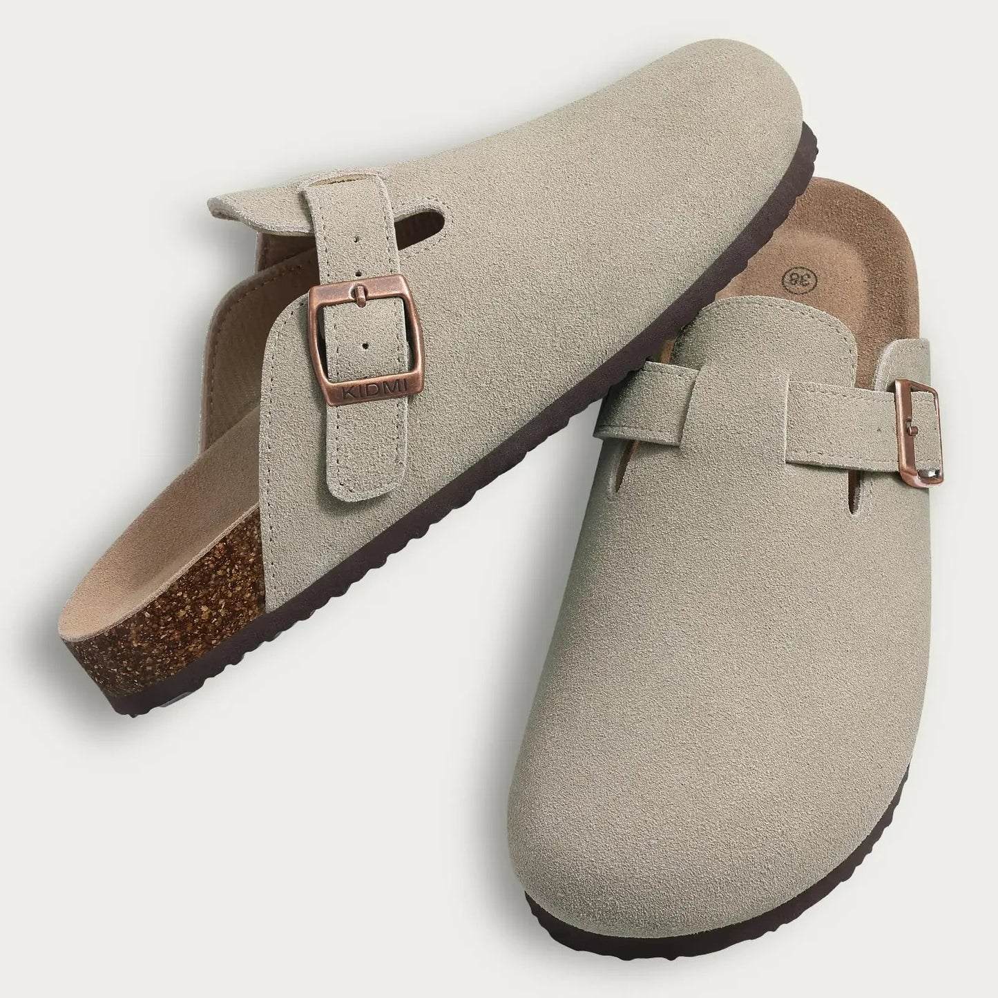 Classic Cork Antislip Outdoor Slippers With Arch Support