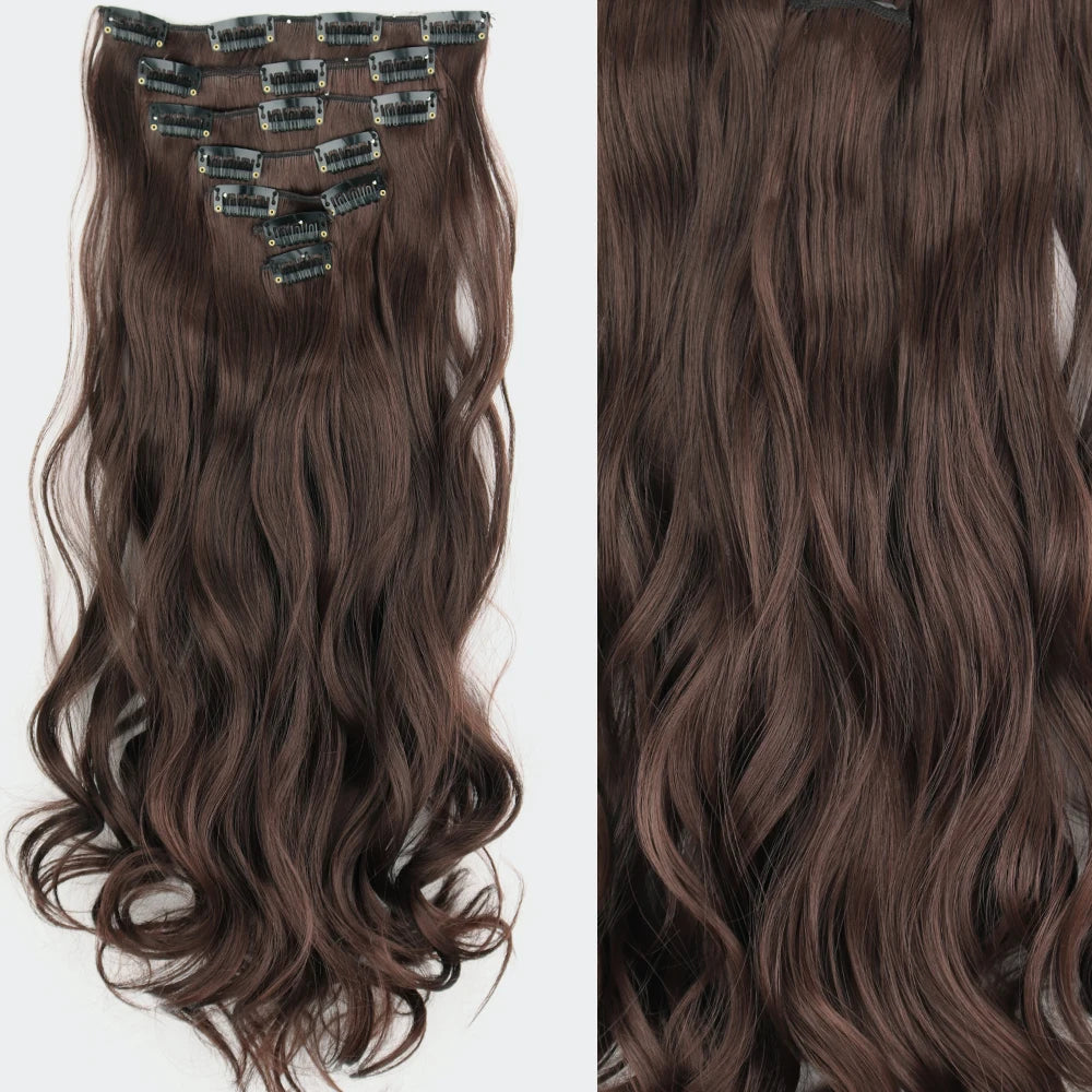 7Pcs/Set 16 Clips Hair Extension