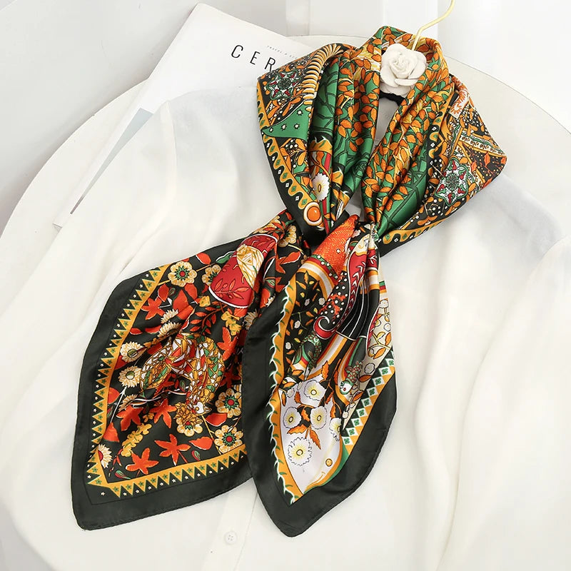 Silk Satin Square Scarf