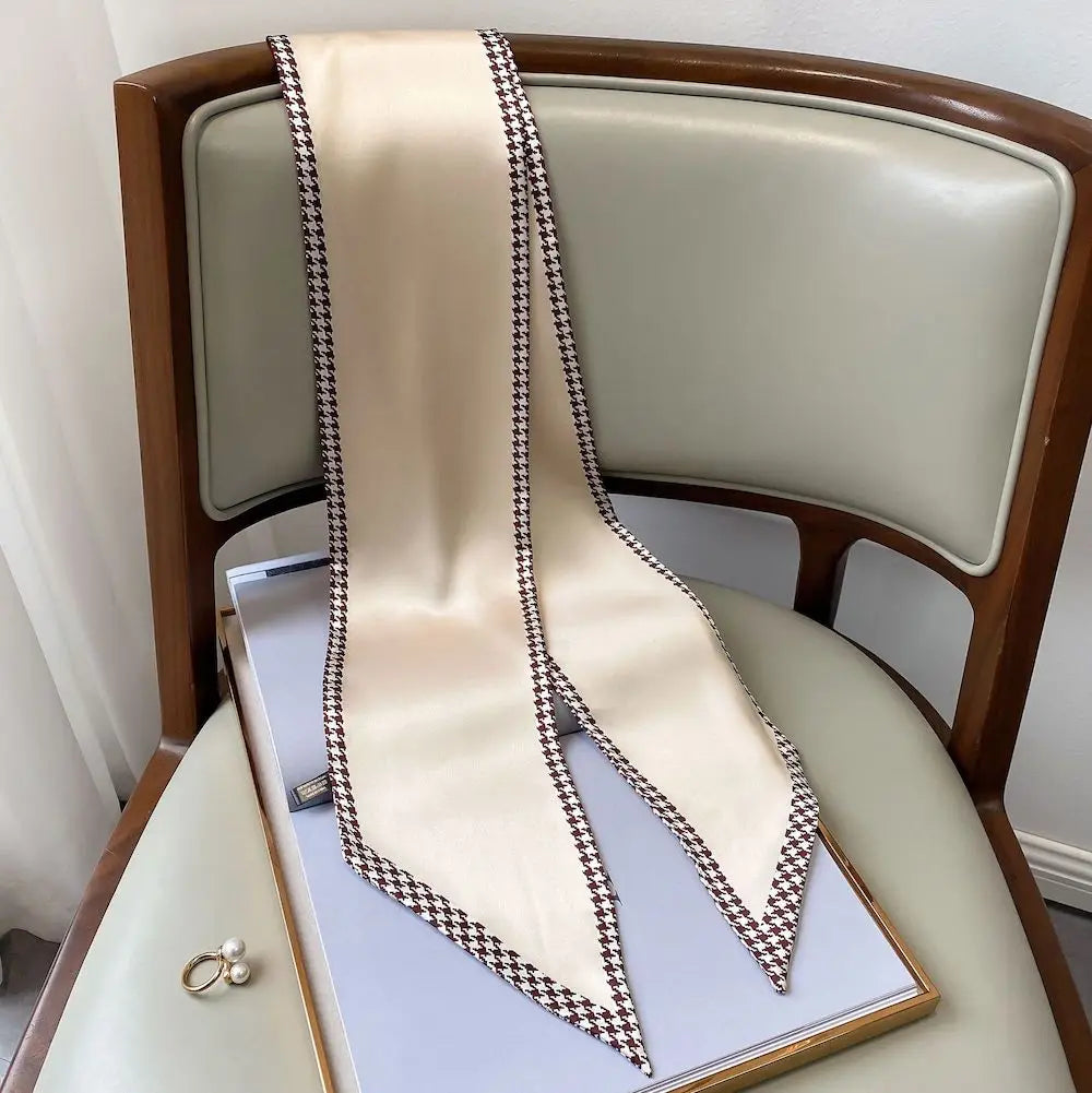 Long Silk Scarf Bag Tie