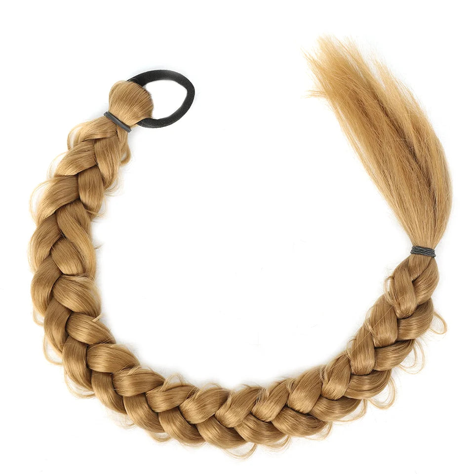 24 Inch Synthetic Long Braided Ponytail Hair Extensions