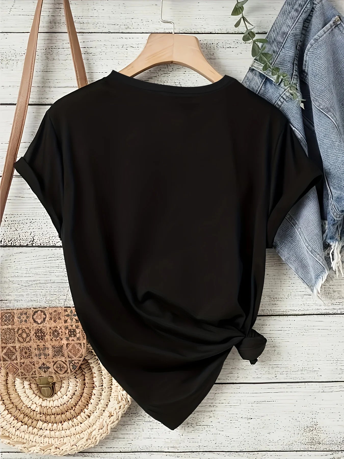 Duck Print Crew Neck Short Sleeve Sports T-Shirt