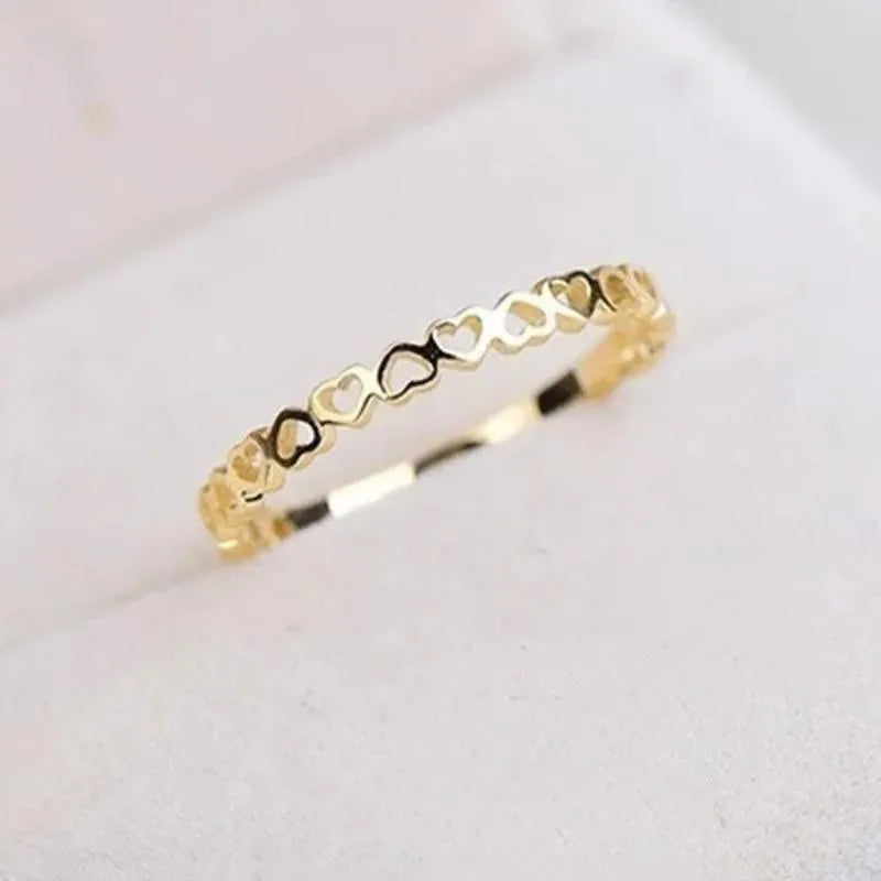 Hollow Hearts Finger Ring