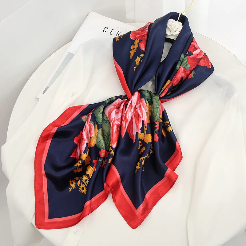 Silk Satin Square Scarf