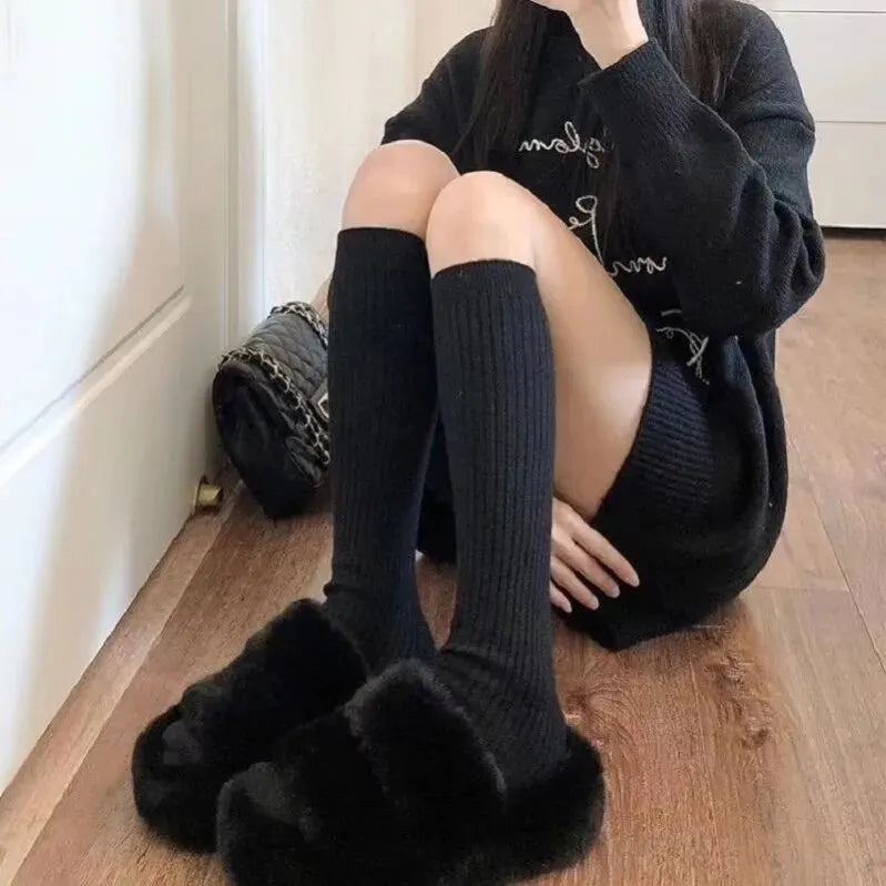 Warm Women Long High The Stockings Cotton Knee Over Thigh Socks