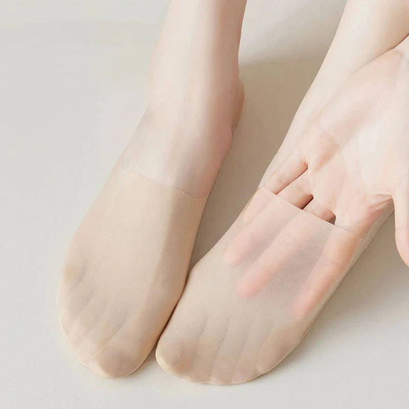 Ice Silk Solid Boat Socks