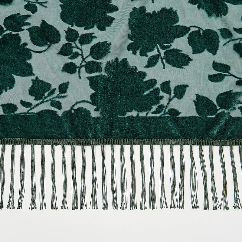 Hollow Lace Gradient Flower Silk Scarf