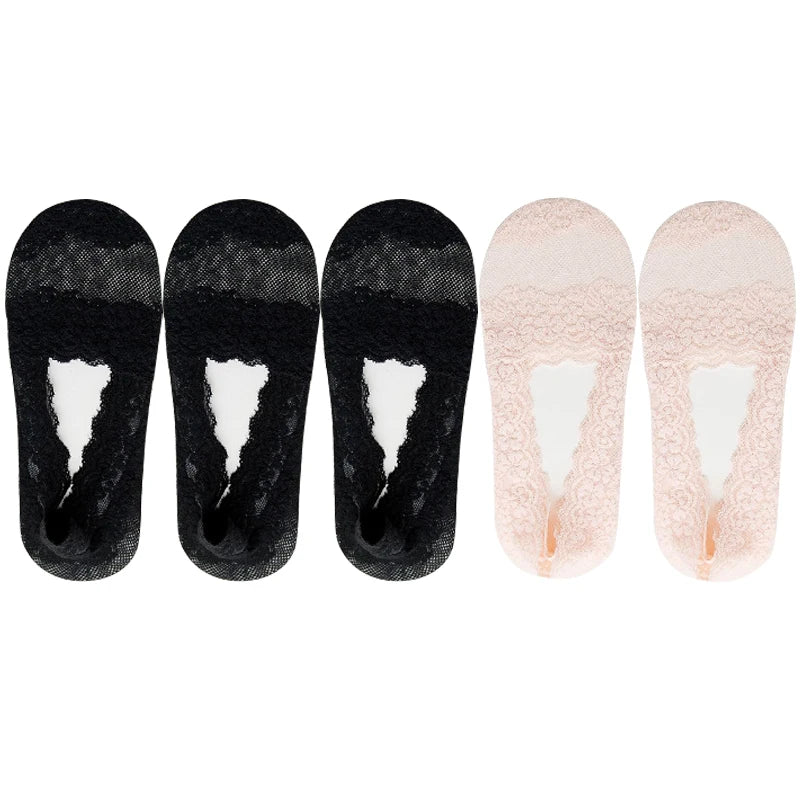 Cotton Transparent White Low Cut Boat Sock
