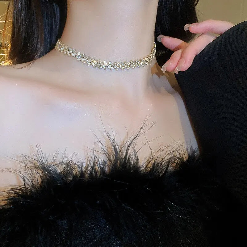 Full Rhinestone Choker Necklace