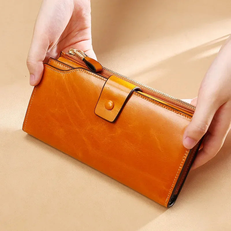 Long Wallet for women Genuine leather