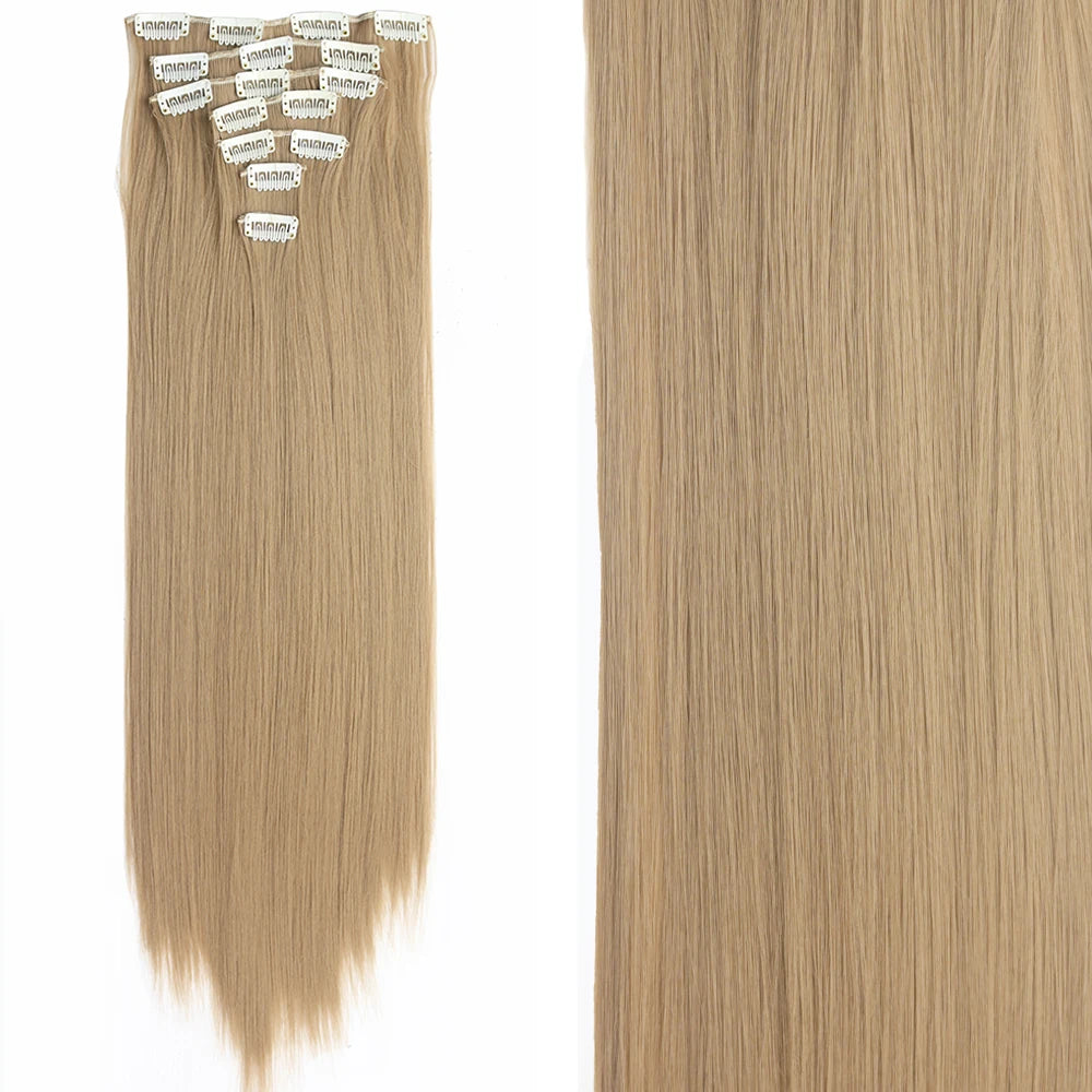 7Pcs/Set 16 Clips Hair Extension