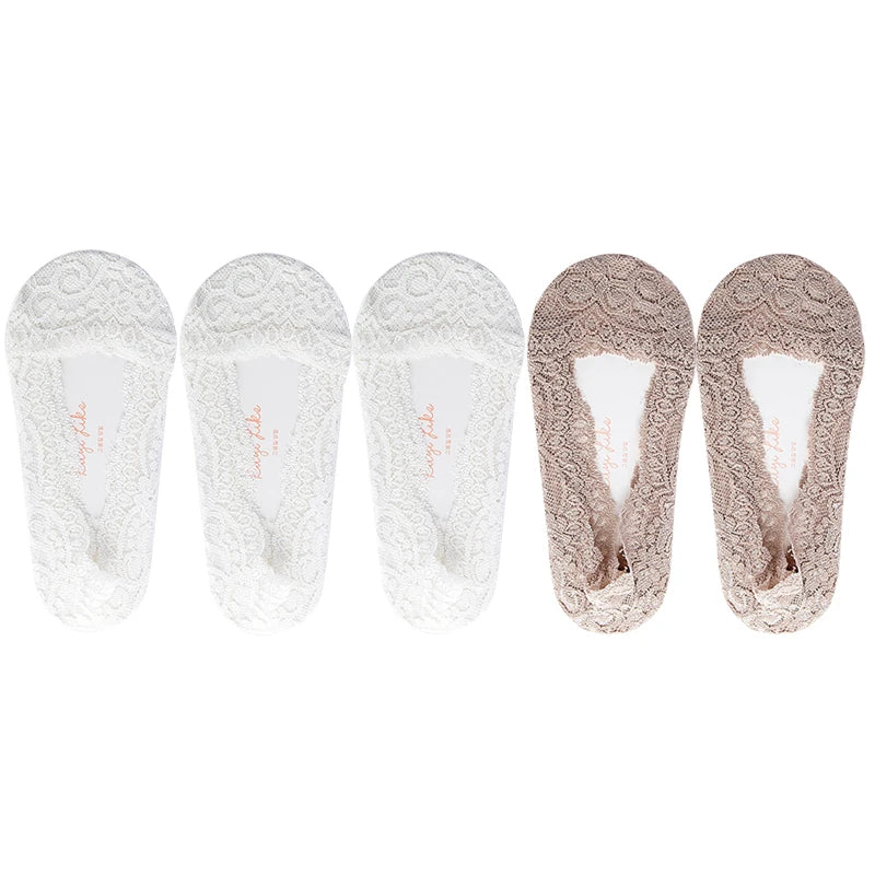 Low Cut Boat Lace Silicone Non-Slip Socks