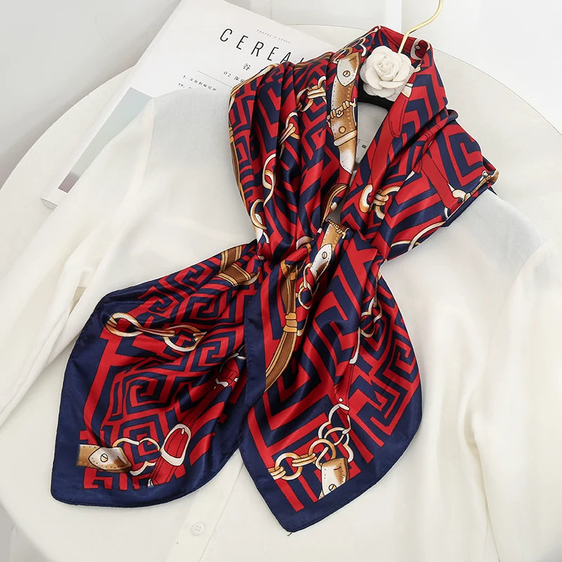 Silk Satin Square Scarf