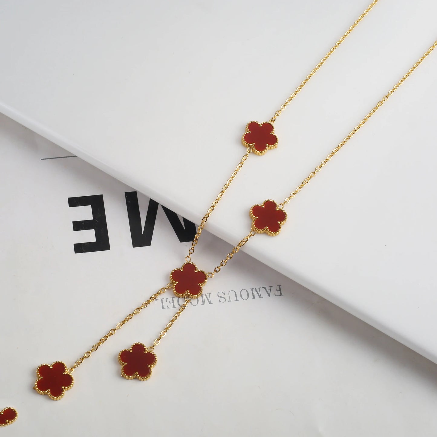 Adjustable New Design Gold Plated Stainless Steel 316L Plant Flower Bracelet