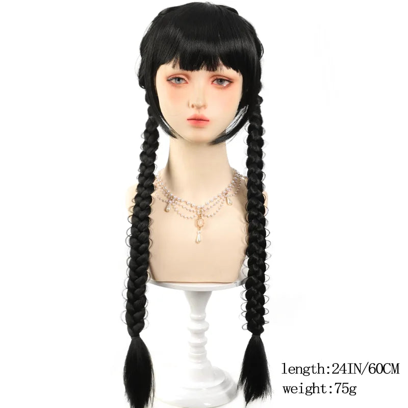 24 Inch Synthetic Long Braided Ponytail Hair Extensions