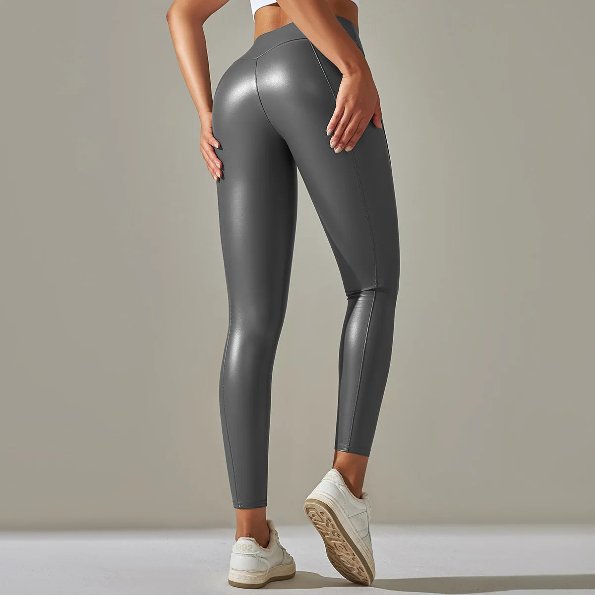 Women Sexy Skinny PU Leather Pants High Waist